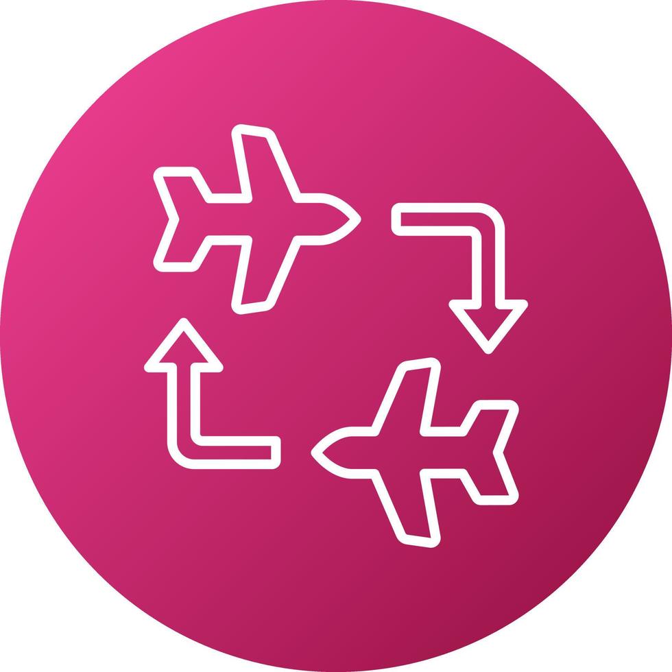 Connecting Flight Icon Style vector