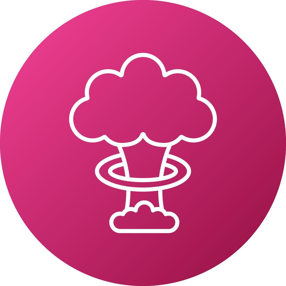 Nuclear Explosion Icon Style vector