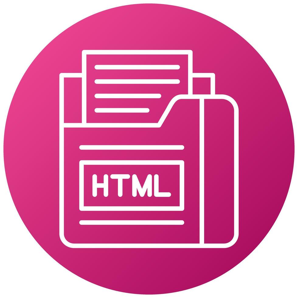 Html File Icon Style vector