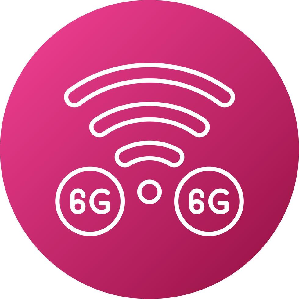 6G Network Icon Style vector