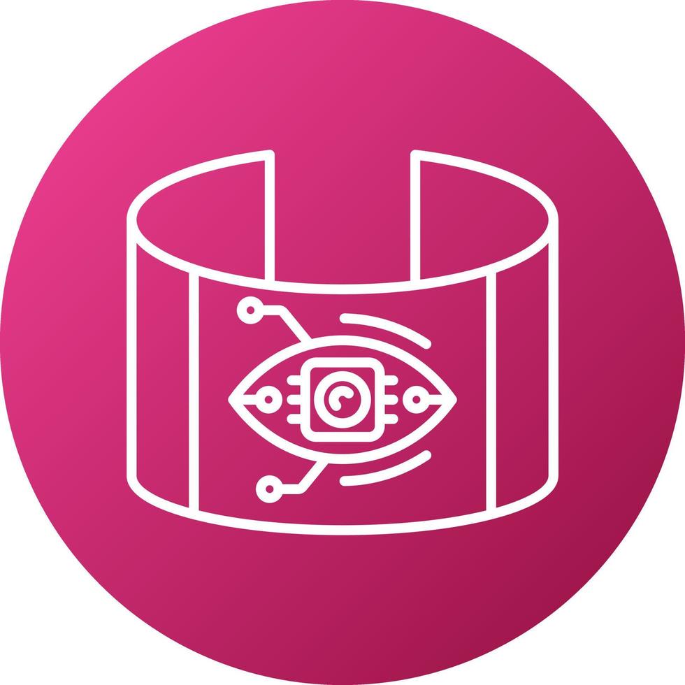 Eye Augmentation Icon Style vector
