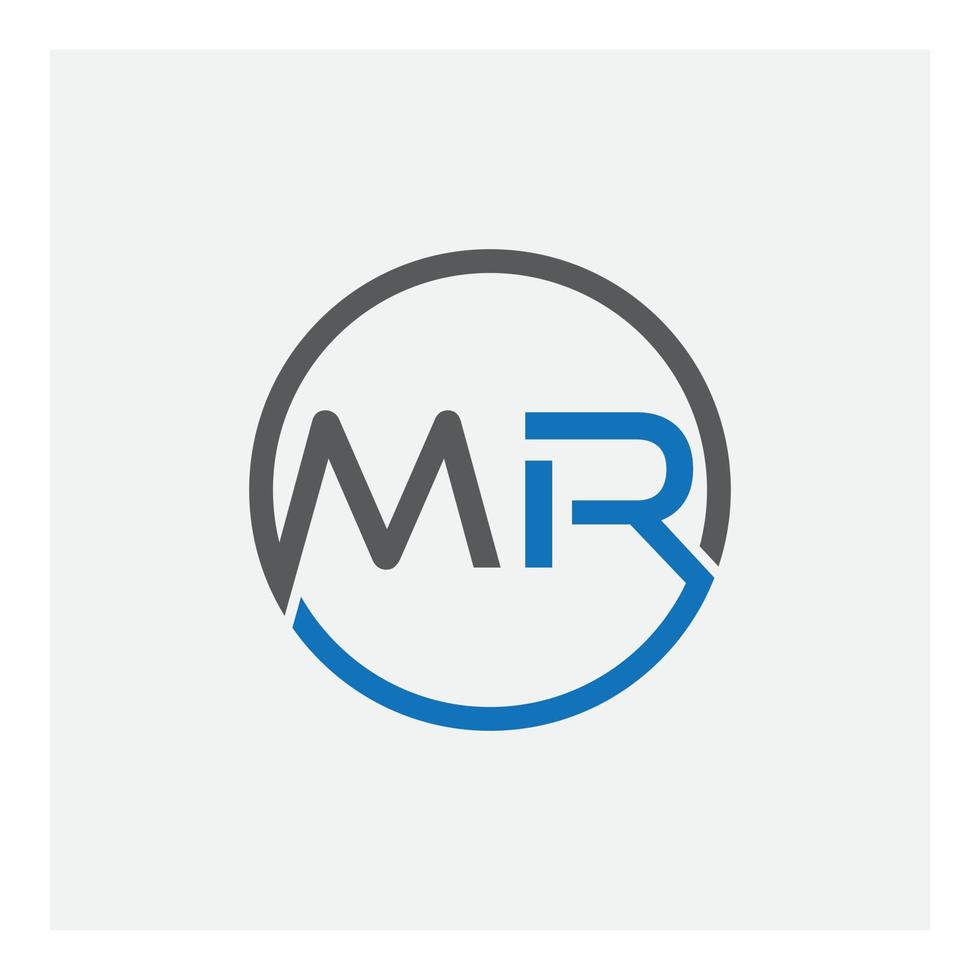 mr logo design vector