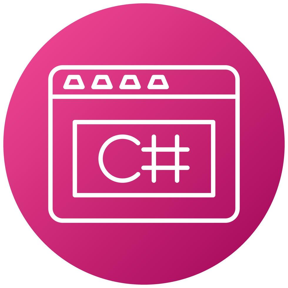 C Sharp Icon Style vector