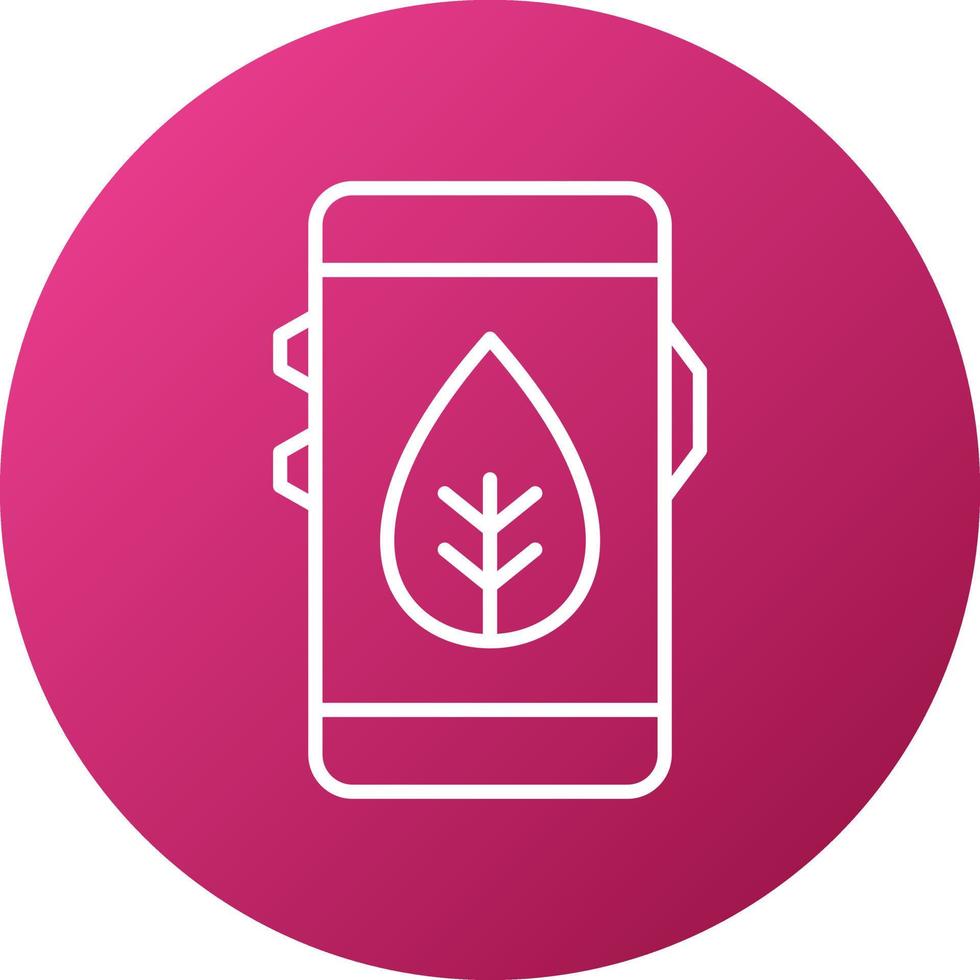 Eco Smartphone Icon Style vector