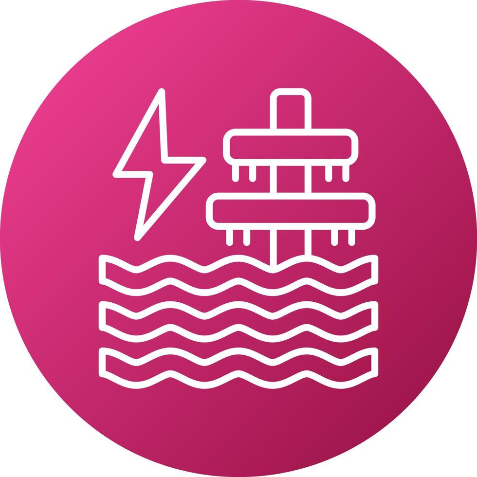 Ocean Energy Icon Style vector