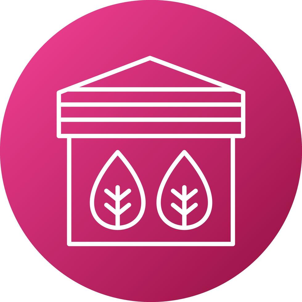 Green House Icon Style vector