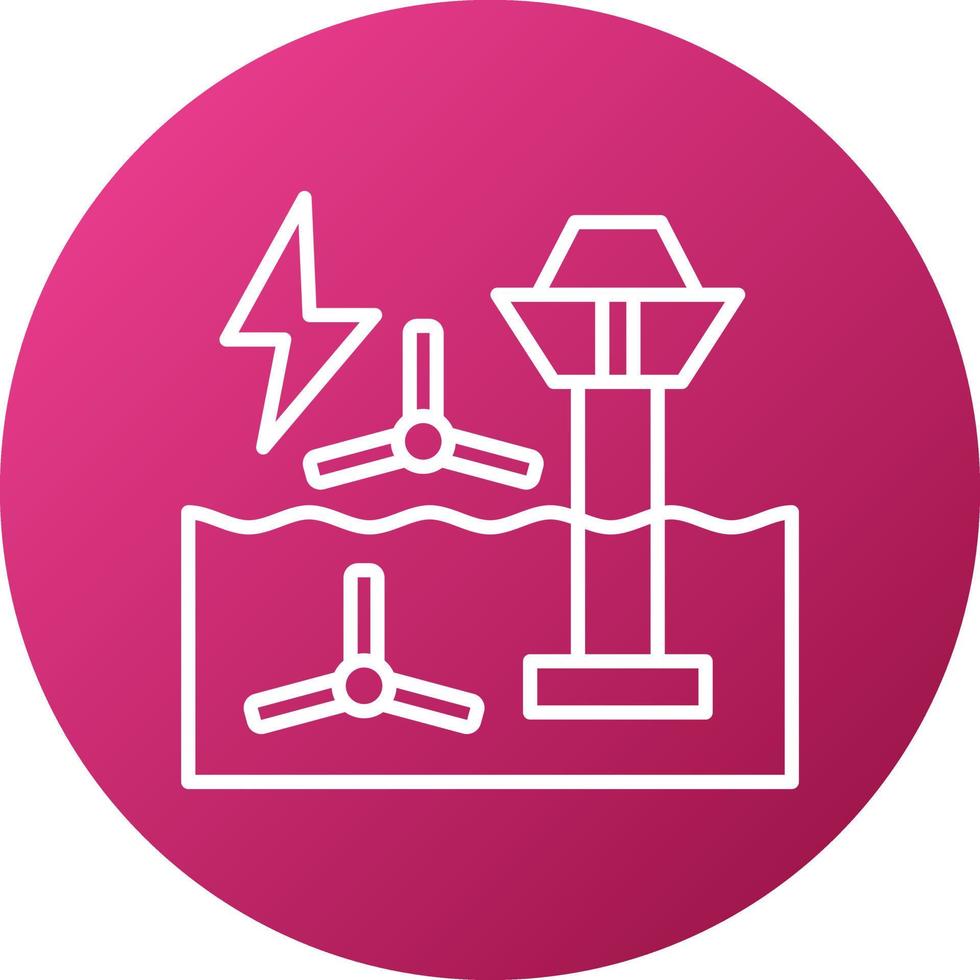 Tidal Power Icon Style vector