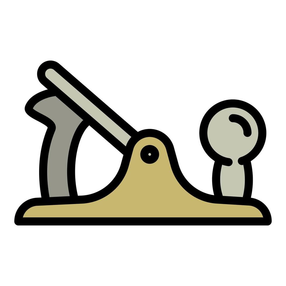 Wood plane icon outline vector. Carpenter tool vector