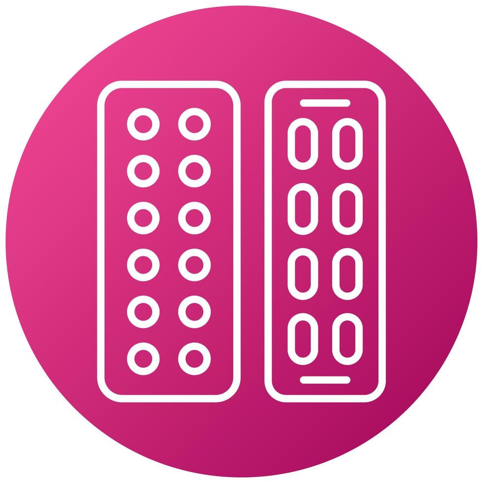 Pills Packet Icon Style vector