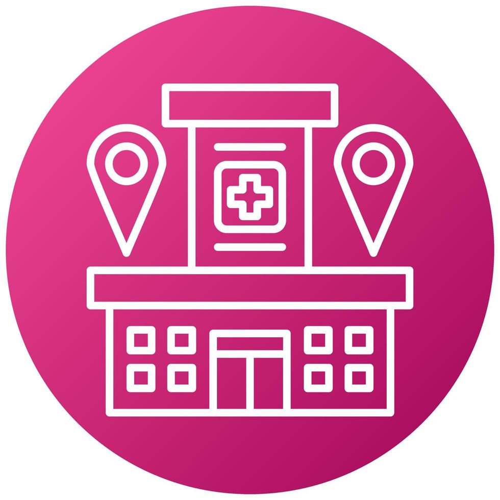 Hospital Location Icon Style vector