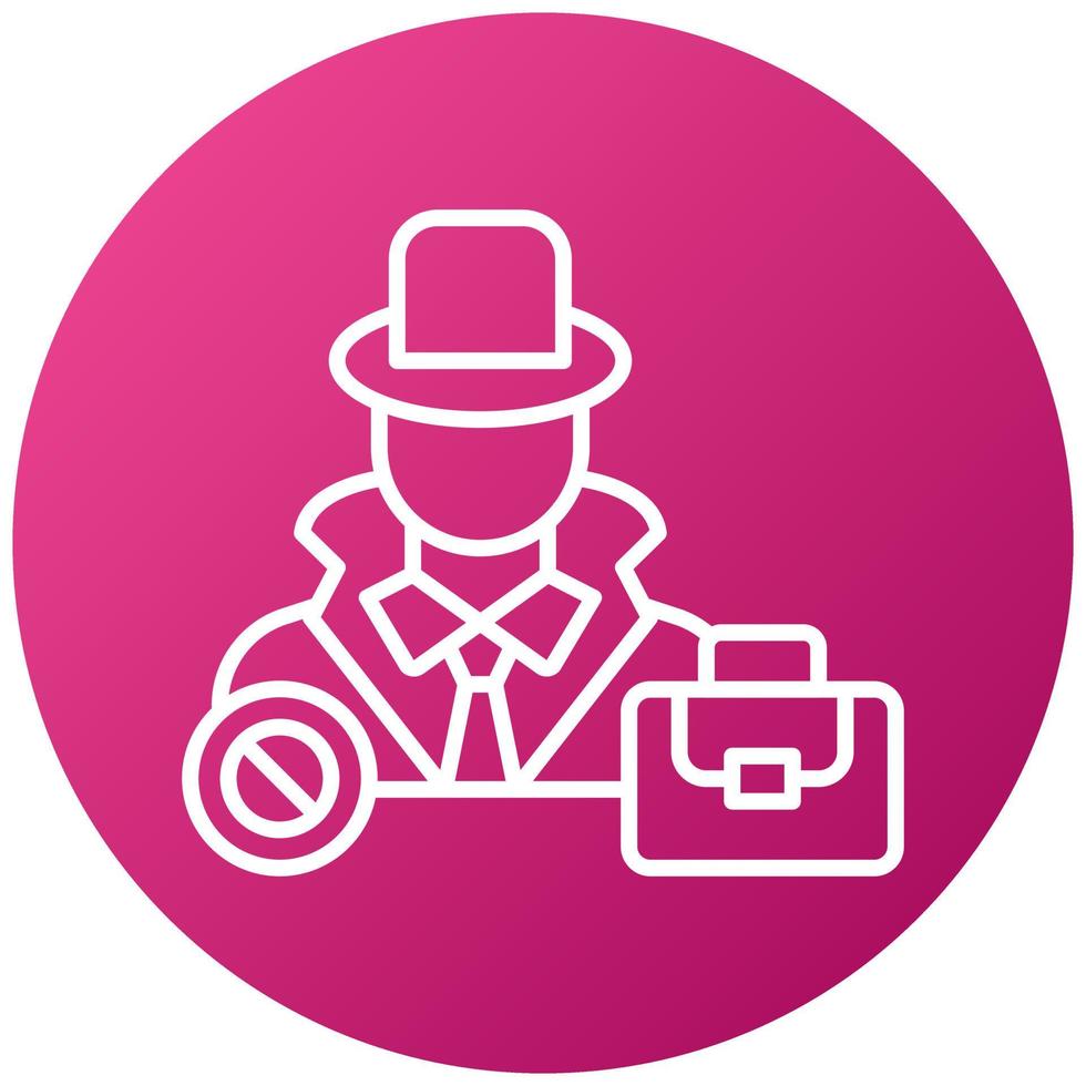 Hidden Job Icon Style vector