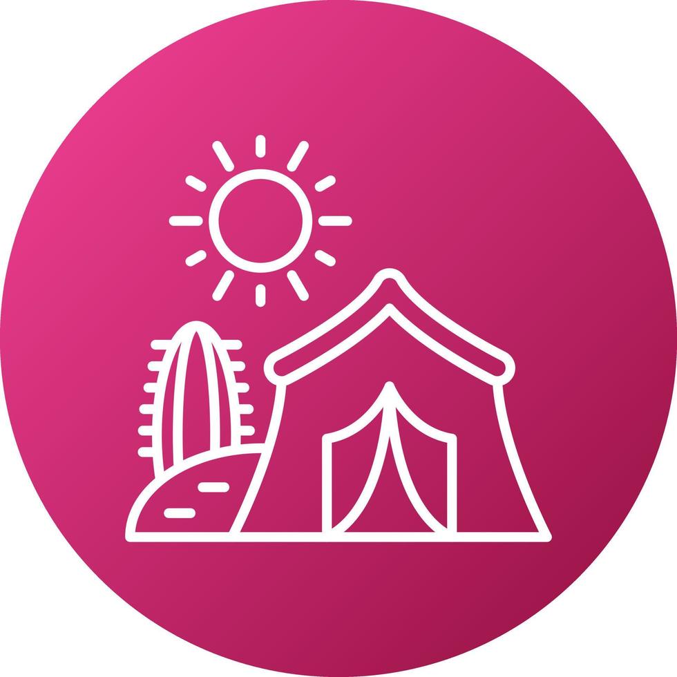 Desert Camp Icon Style vector