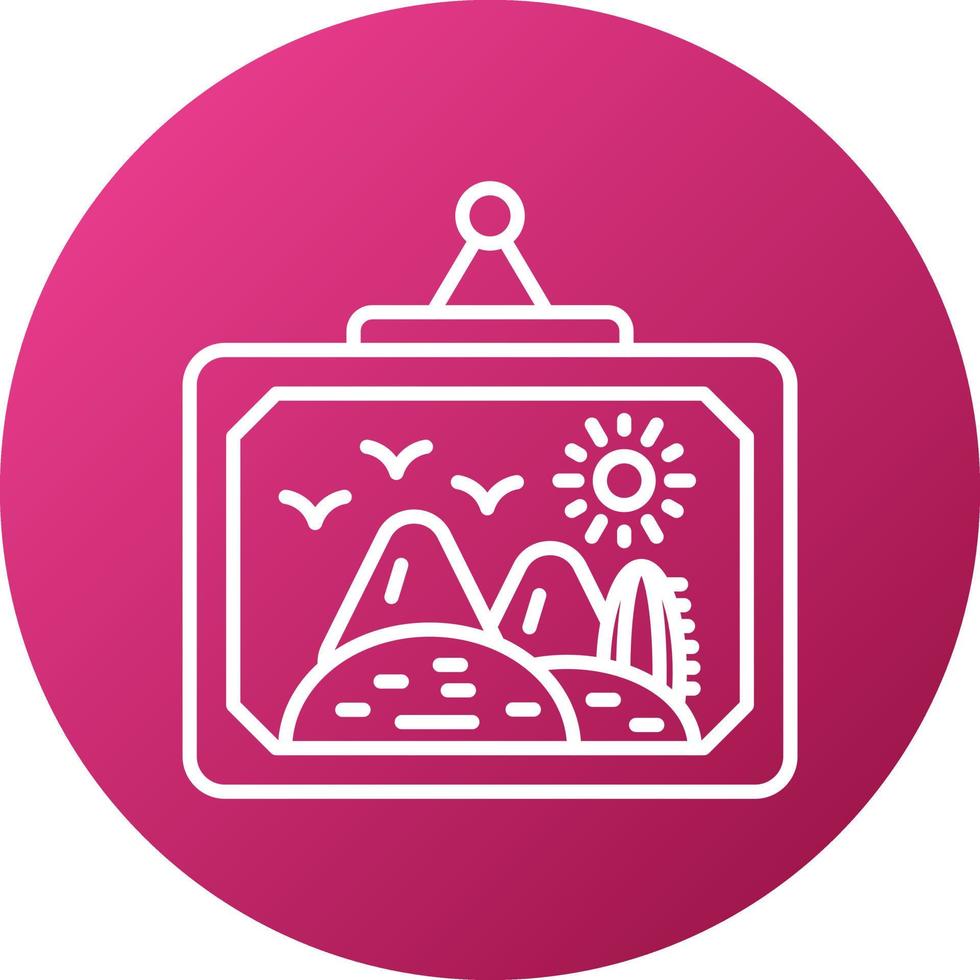 Desert Landscape Icon Style vector