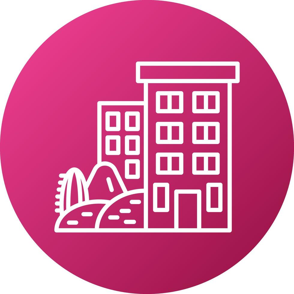 Desert Hotel Icon Style vector