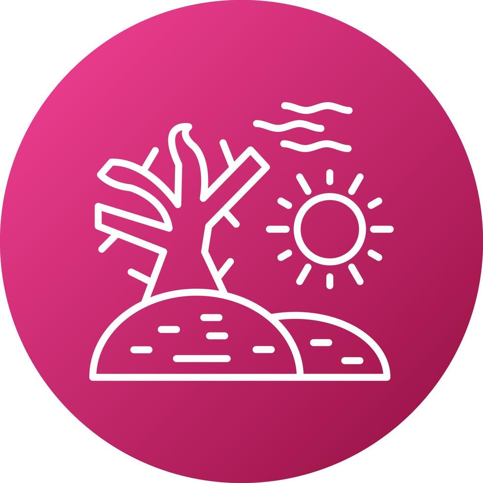 Desert Weather Icon Style vector