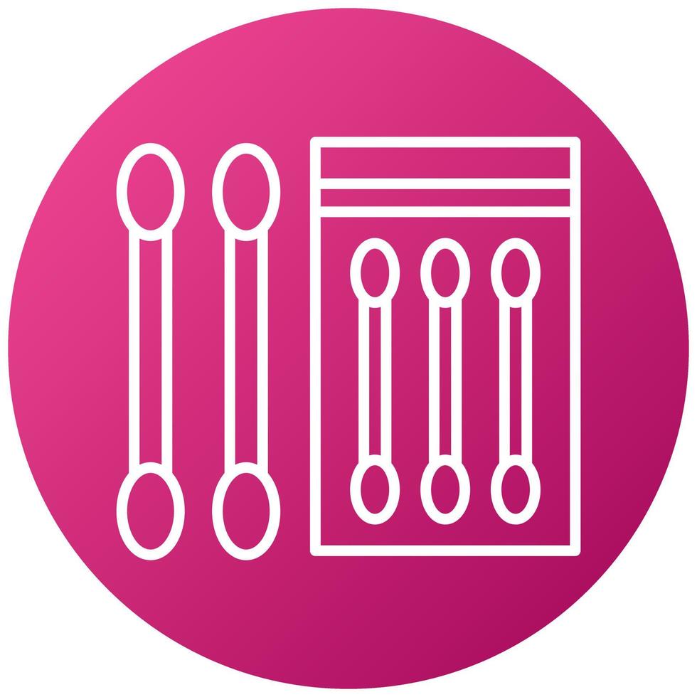 Cotton Swabs Icon Style vector