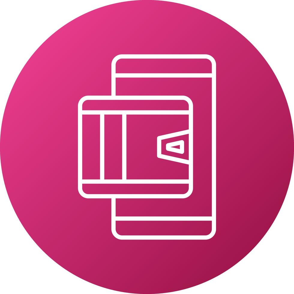Mobile Wallet Icon Style vector