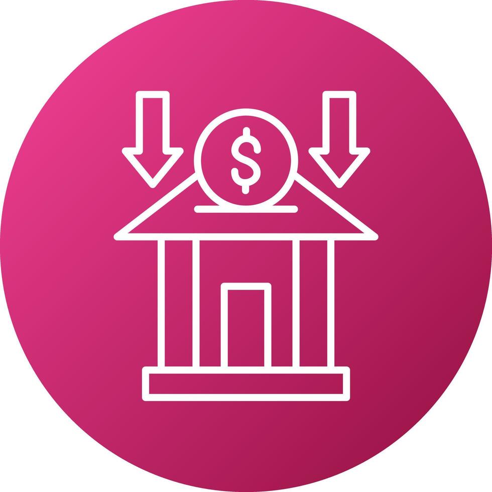 Bank Deposit Icon Style vector