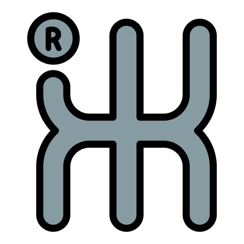 Car gearbox icon outline vector. Auto part vector