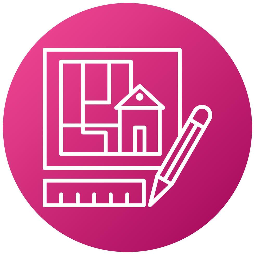 Technical Drawing Icon Style vector