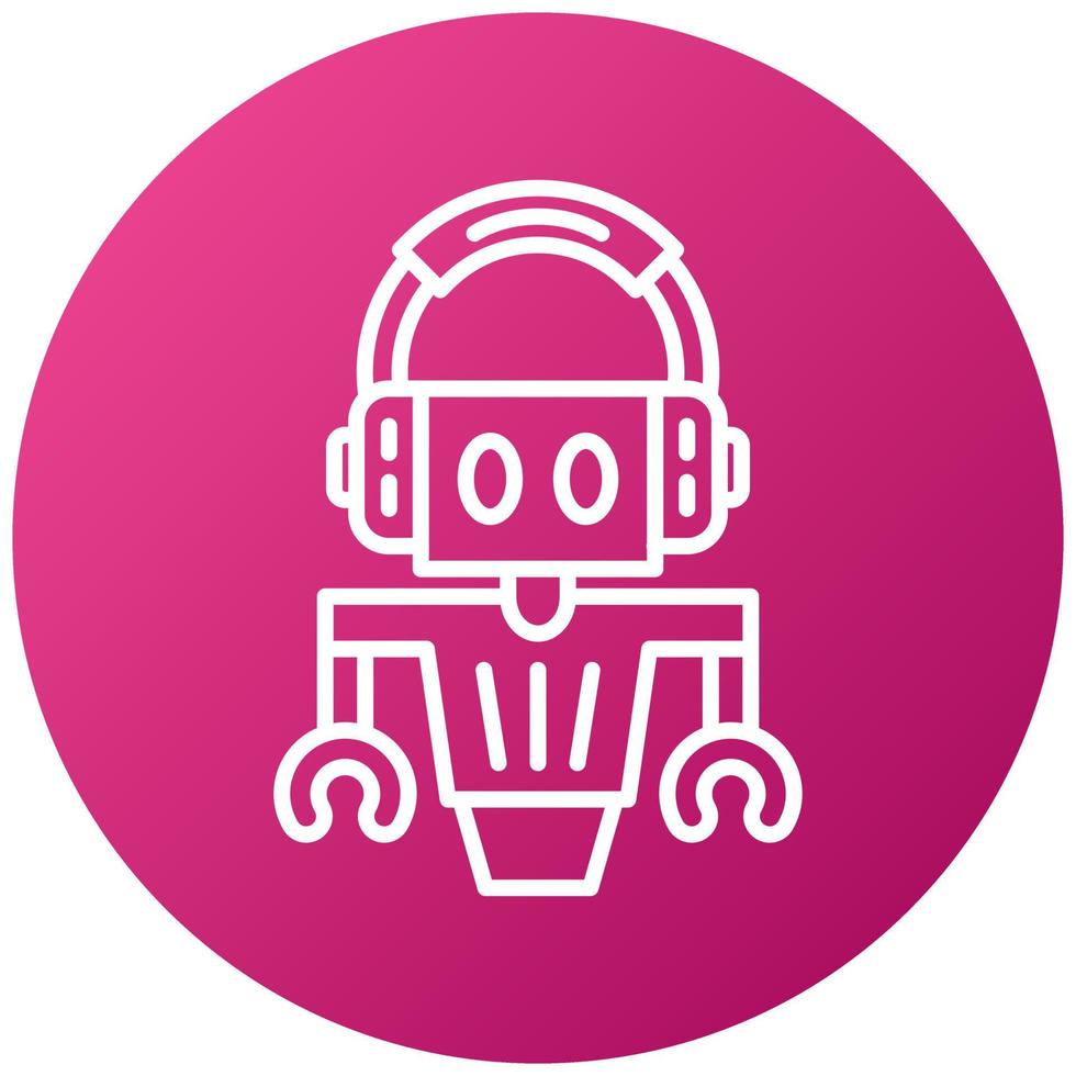 Customer Service Robot Icon Style vector