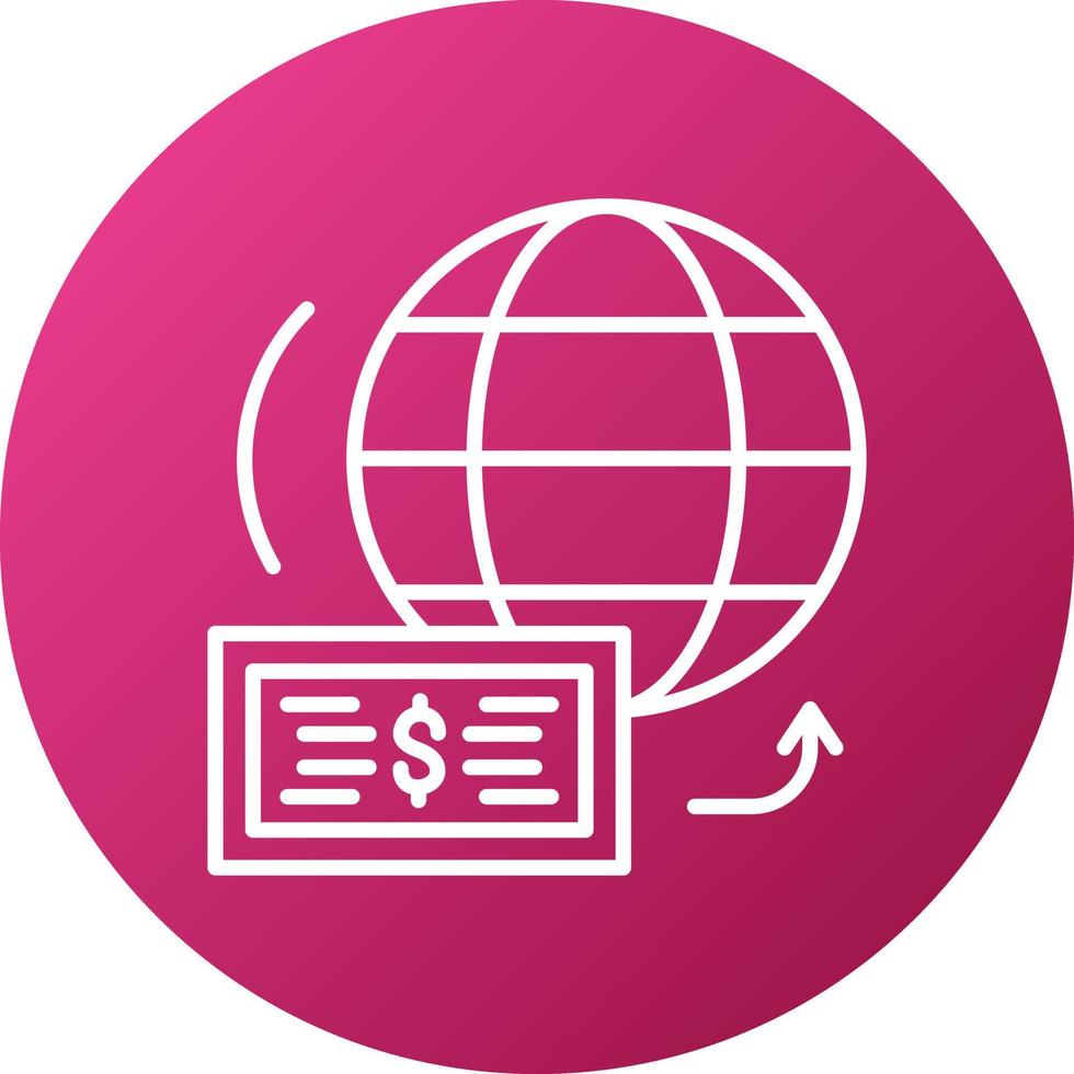 Send Money Overseas Icon Style vector