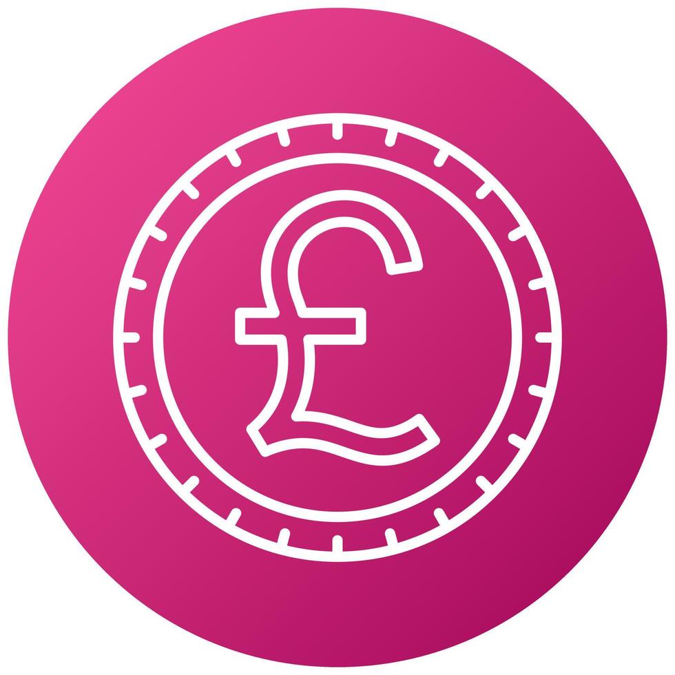 British Pound Icon Style vector
