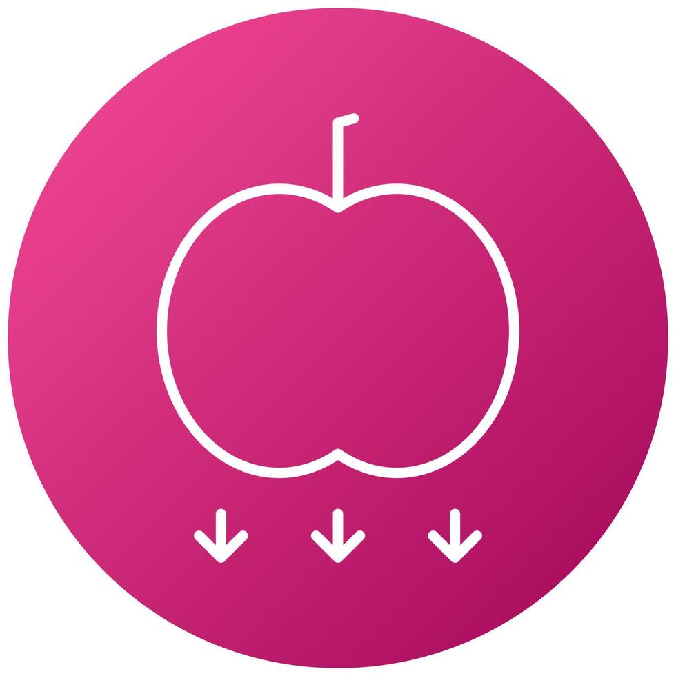 Falling Apple Icon Style vector