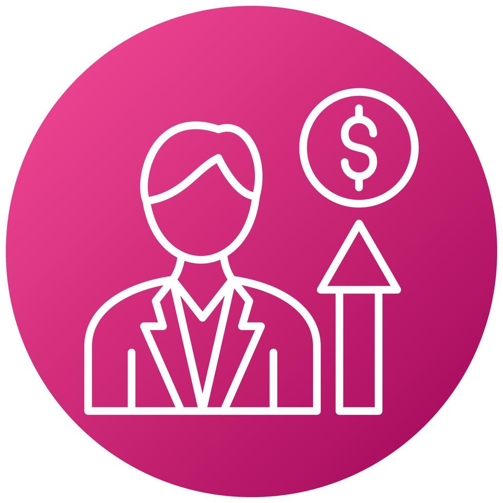 Career Growth Icon Style vector