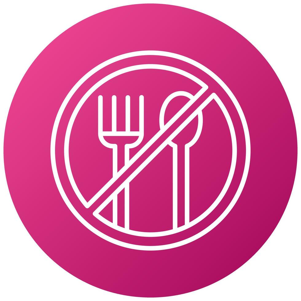 No Food Icon Style vector