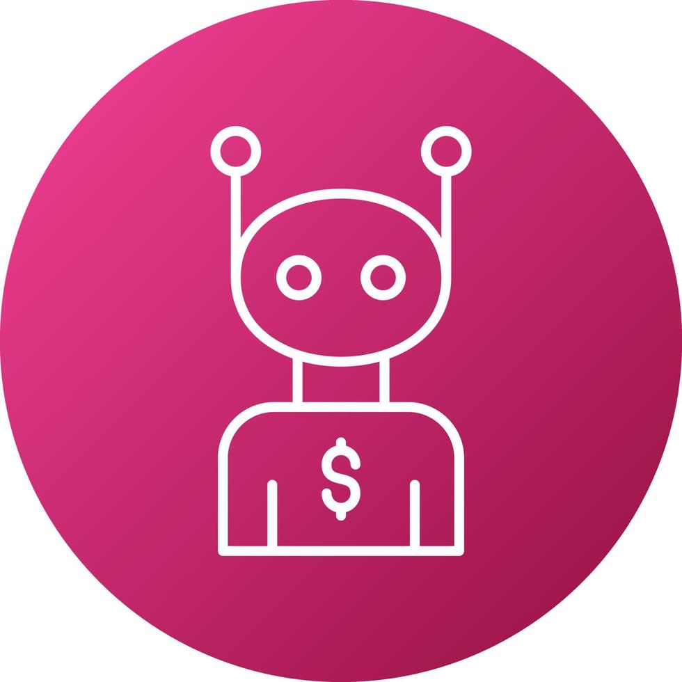 Robot Advisor Icon Style vector
