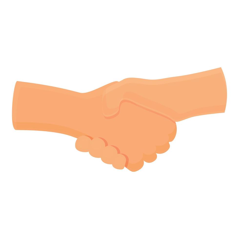 Deal hand shake icon cartoon vector. Business trust vector