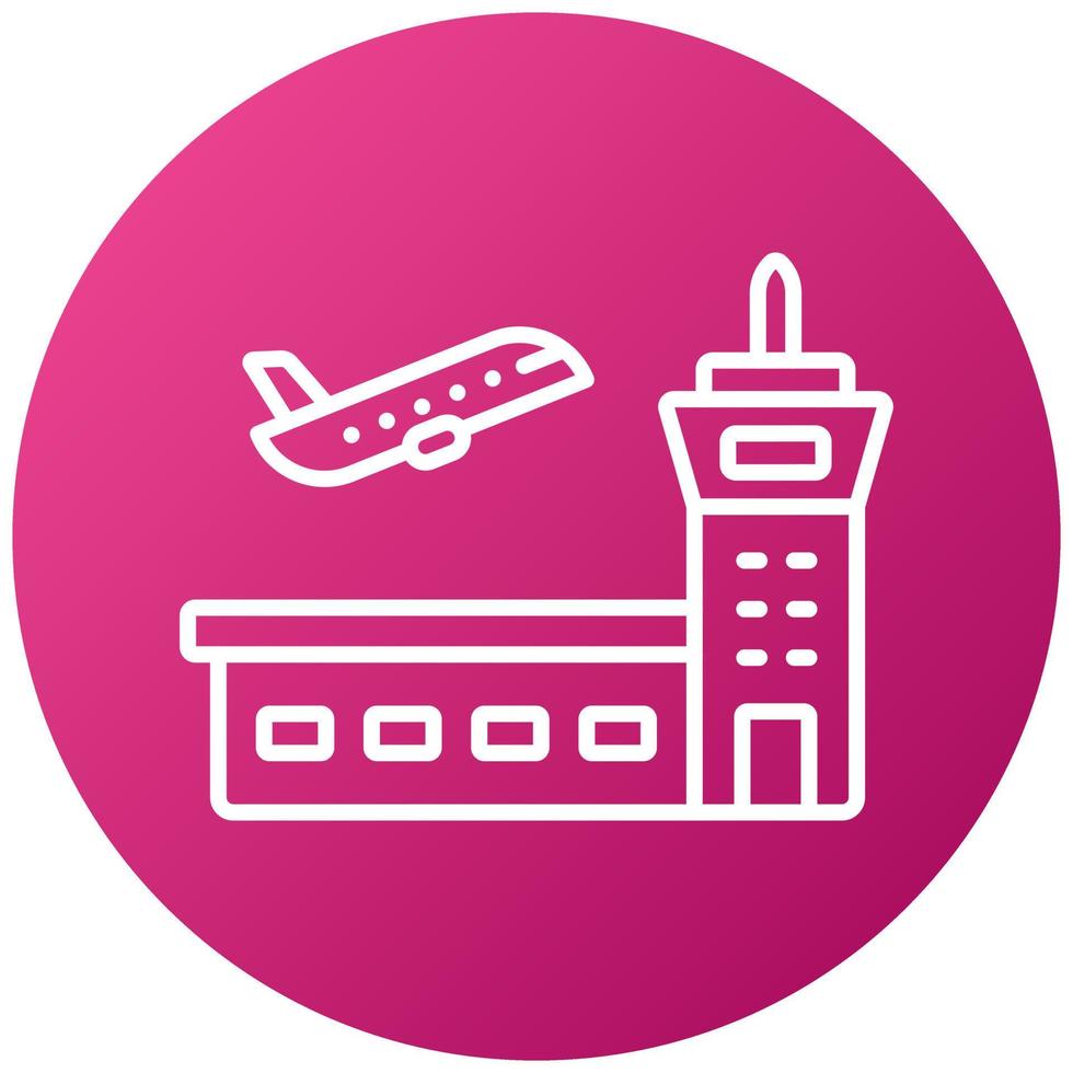 estilo de icono de aeropuerto vector