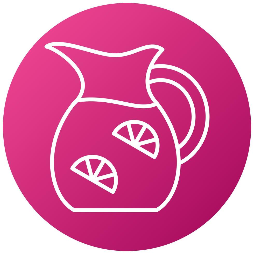 Lemonade Jug Icon Style vector