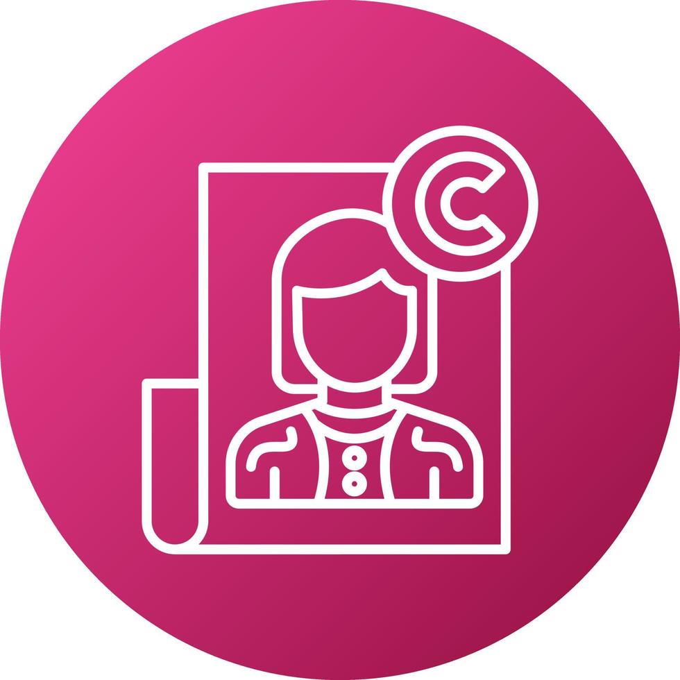 Copyright Icon Style vector