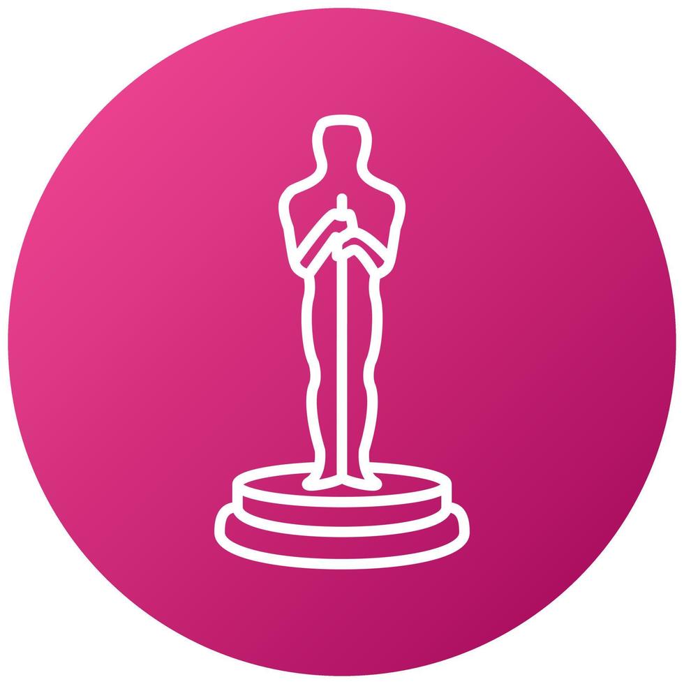 estilo de icono de premio oscar vector