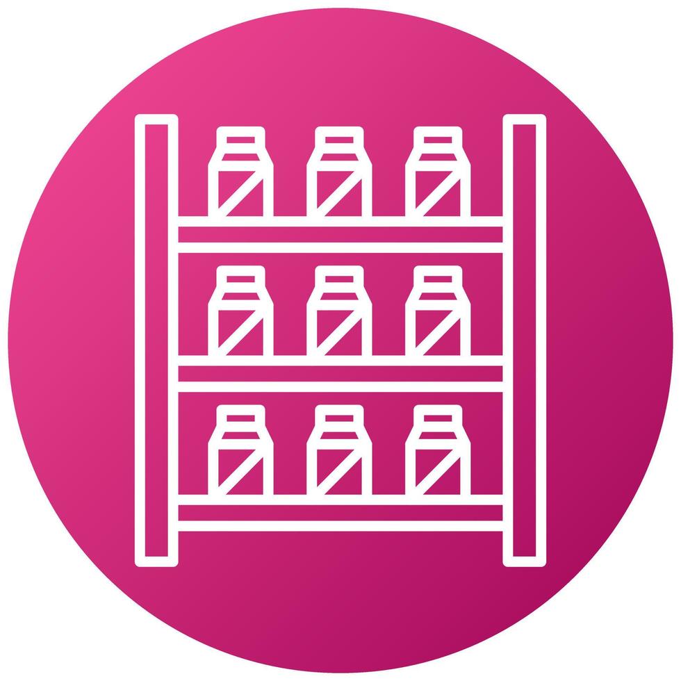 Well Stocked Shelves Icon Style vector