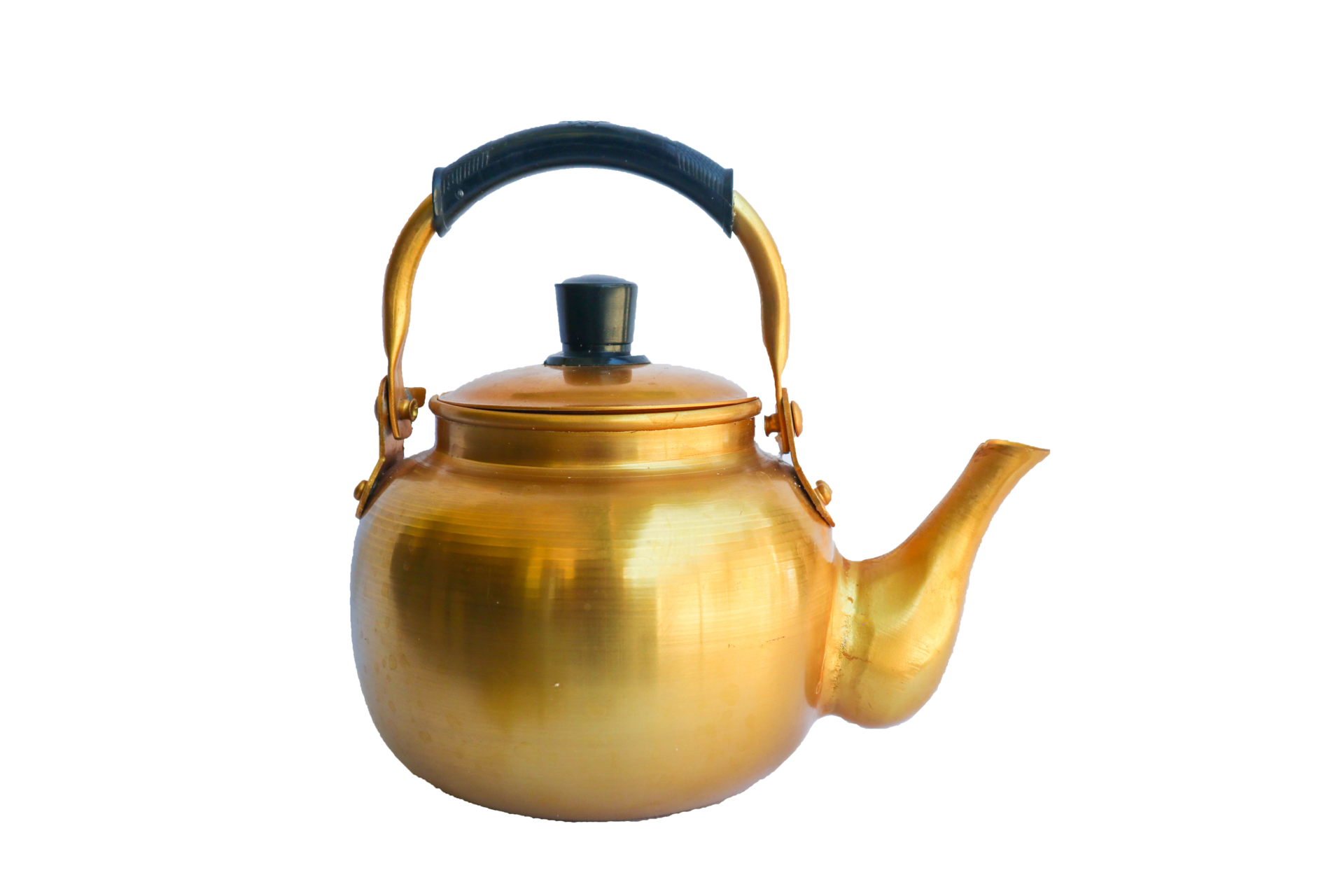 teapot, jug, Copper desert tea pot, antique metal teapot isolated on