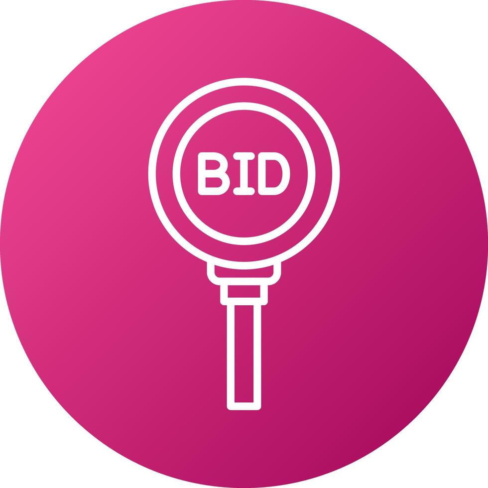 Bidding Paddle Icon Style vector