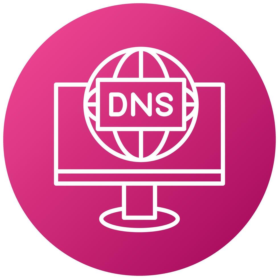 estilo de icono dns vector