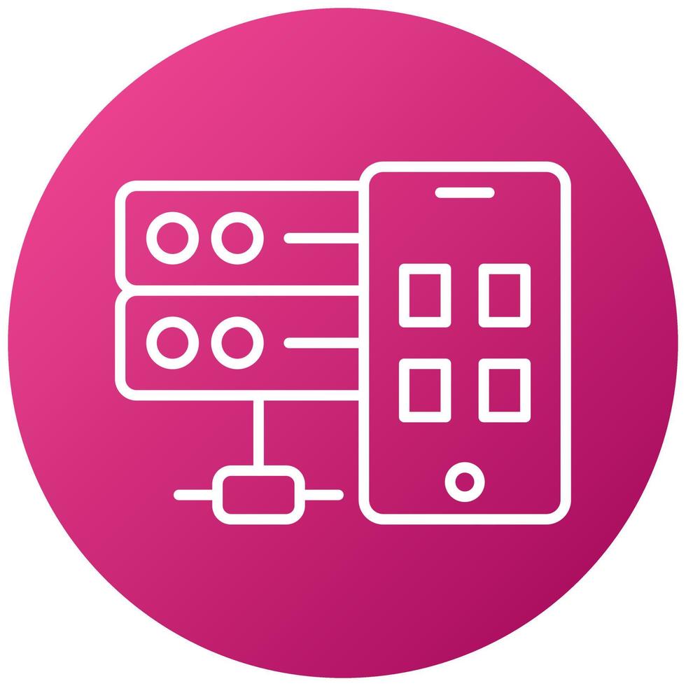 Smartphone Database Icon Style vector