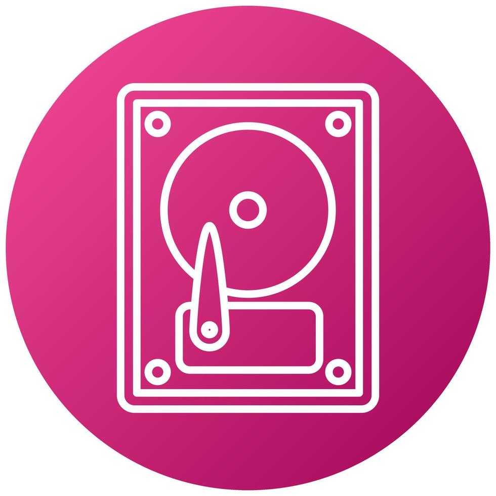 Hard Disk Icon Style vector