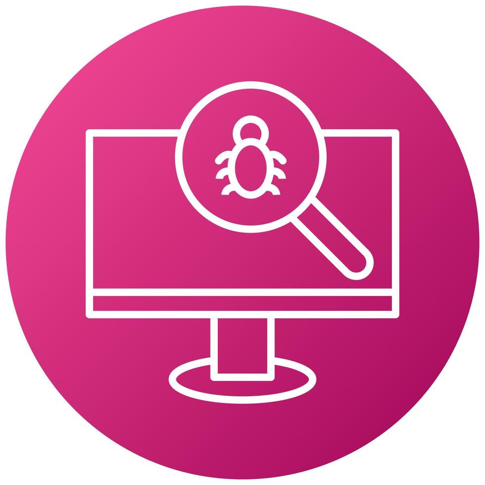 Bug Search Icon Style vector