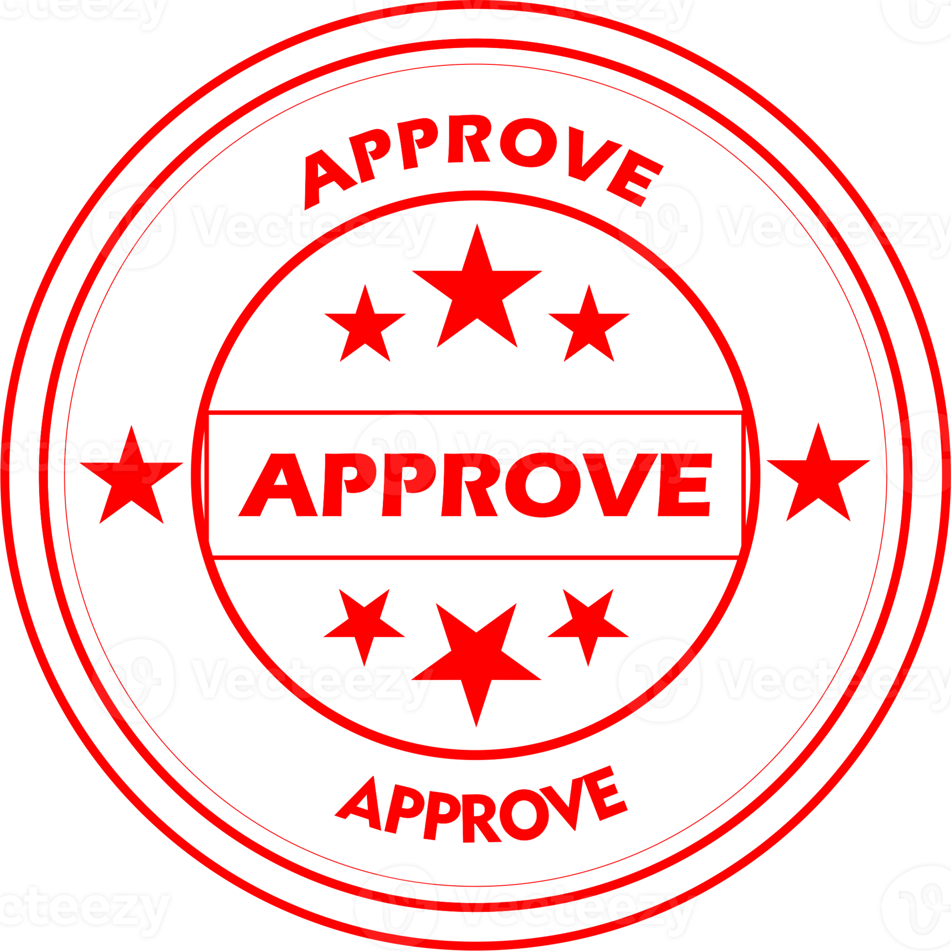 Approve Stamp with text. Set of Stamps. Red Stamps. Grunge Rubber
