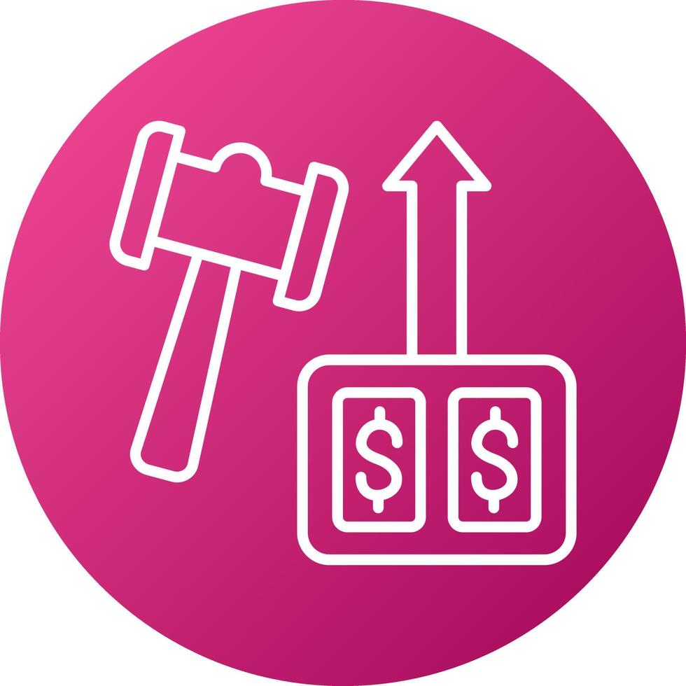 Auction Fundraiser Icon Style vector