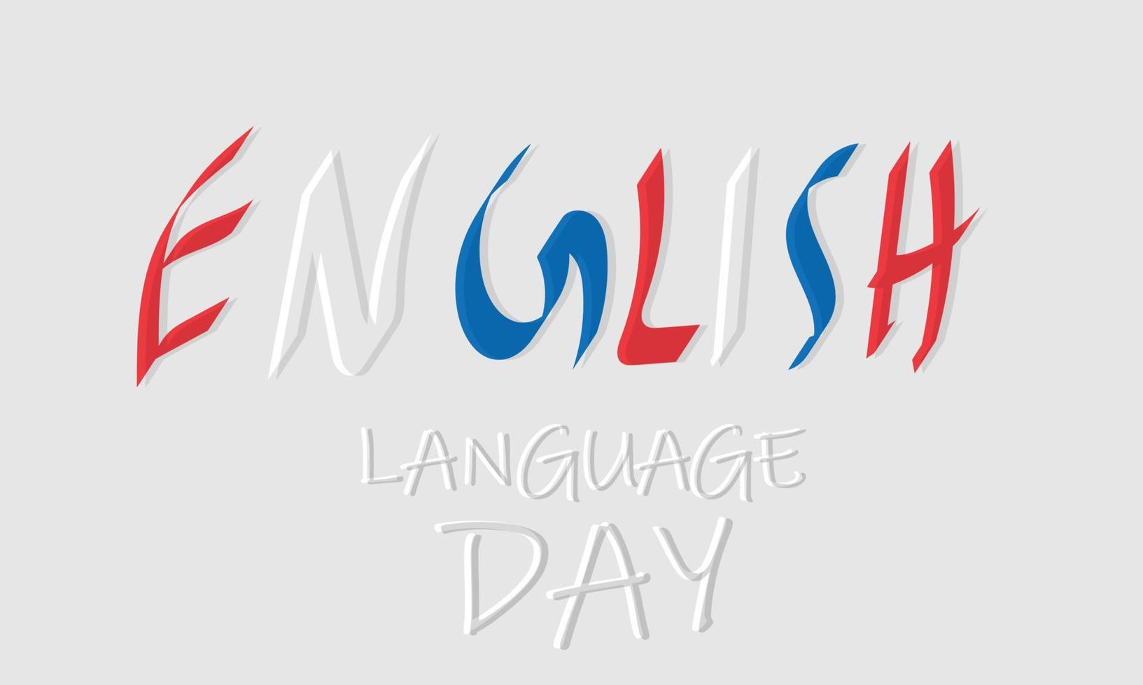English Language Day. Template for background, banner, card, poster vector