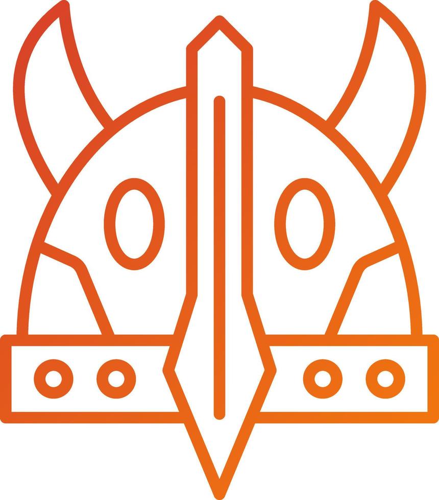 Viking Helmet Icon Style vector