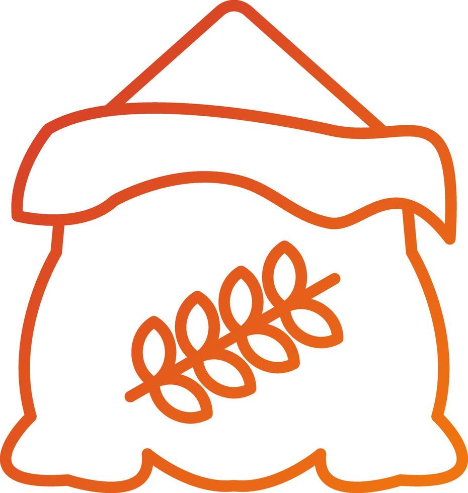 Wheat Sack Icon Style vector