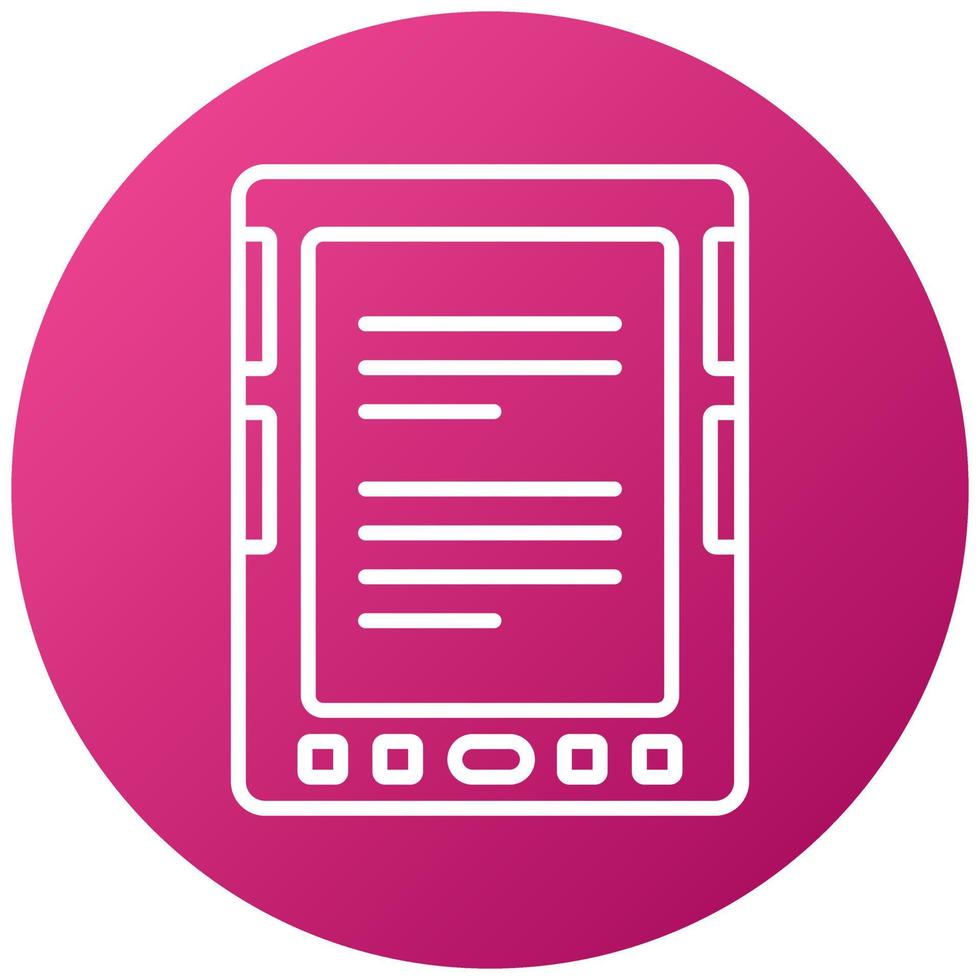 E-Book Reader Icon Style vector