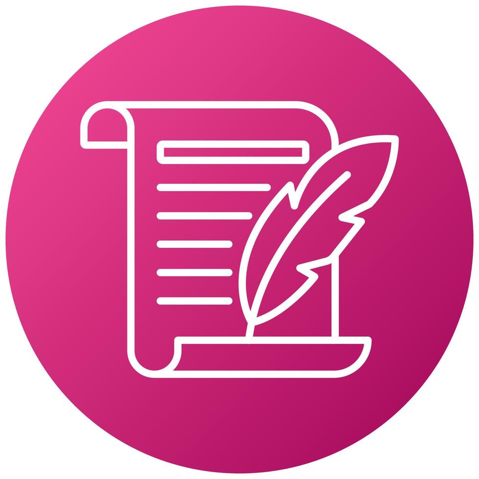 Ink And Quill Icon Style vector